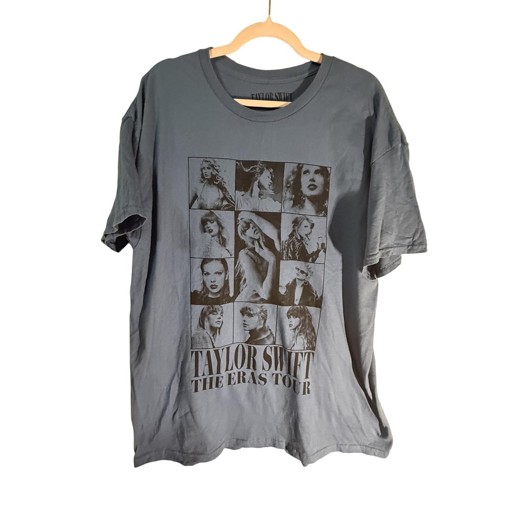 Taylor Swift Eras Tour 2023 2024 Concert T-Shirt Gray XL Merch Cotton Graphic